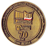 Jubileuszowy medal 70-lecia Stowarzyszenia Inżynierów i Techników Przemysłu Materiałów Budowlanych.