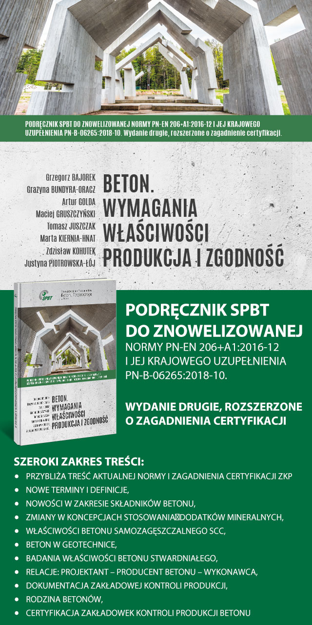 Podręcznik SPBT do znowelizowanej normy PN-EN 206+A1:2016-12 i jej krajowego uzupełnienia PN-B-06265:2018-10